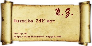 Muzsika Zámor névjegykártya